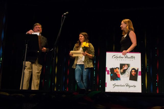 Genevieve Higuera receives her award